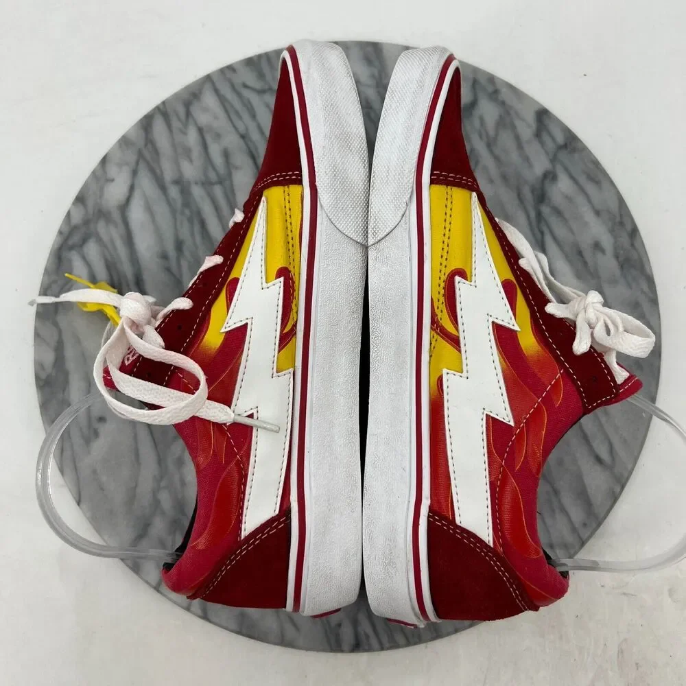 Revenge X Storm Ian Connor Sneakers Mens 7.5 Red Flame Low Top Comfort *READ